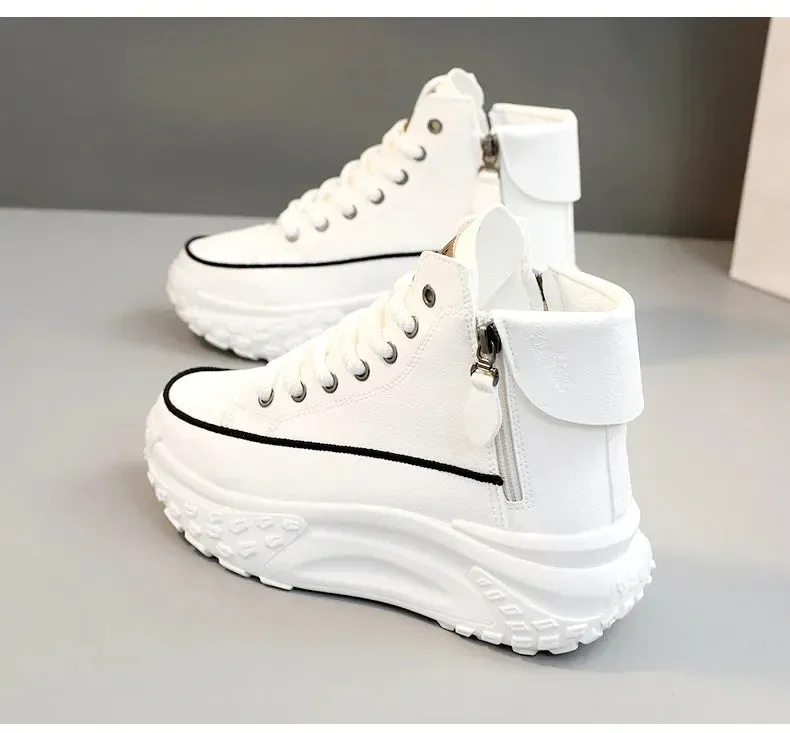 2024 New Women Sneakers Luxury Fashion High Top Women Boots Platform Casual Shoes Outdoor Running Shoes for Women Tenis De Mujer