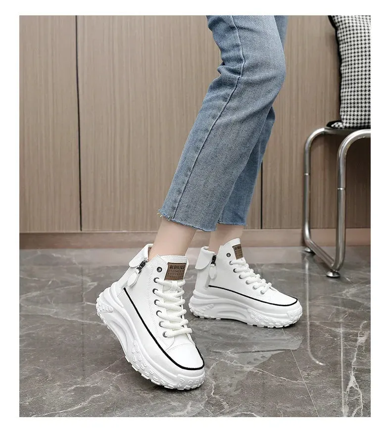 2024 New Women Sneakers Luxury Fashion High Top Women Boots Platform Casual Shoes Outdoor Running Shoes for Women Tenis De Mujer