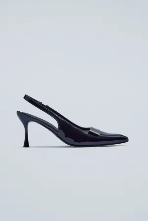 Annette Kitten Heel Pumps - Black