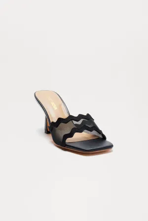 Austine Mesh Mules - Black