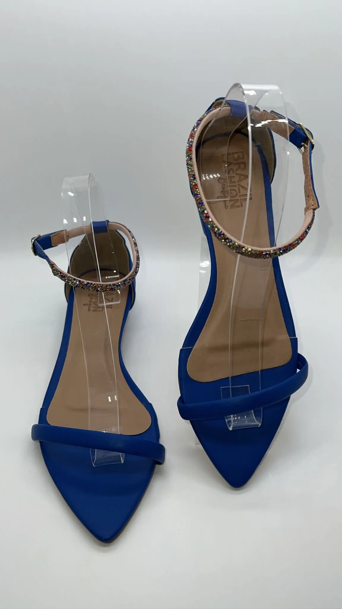 Bfb Shoes - Flat Sandals Blue Strass Strap