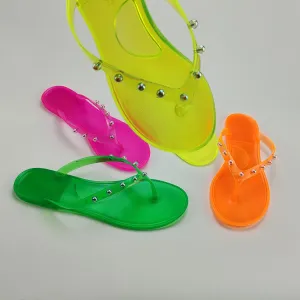Candy color crystal flip flops(HPSD076)