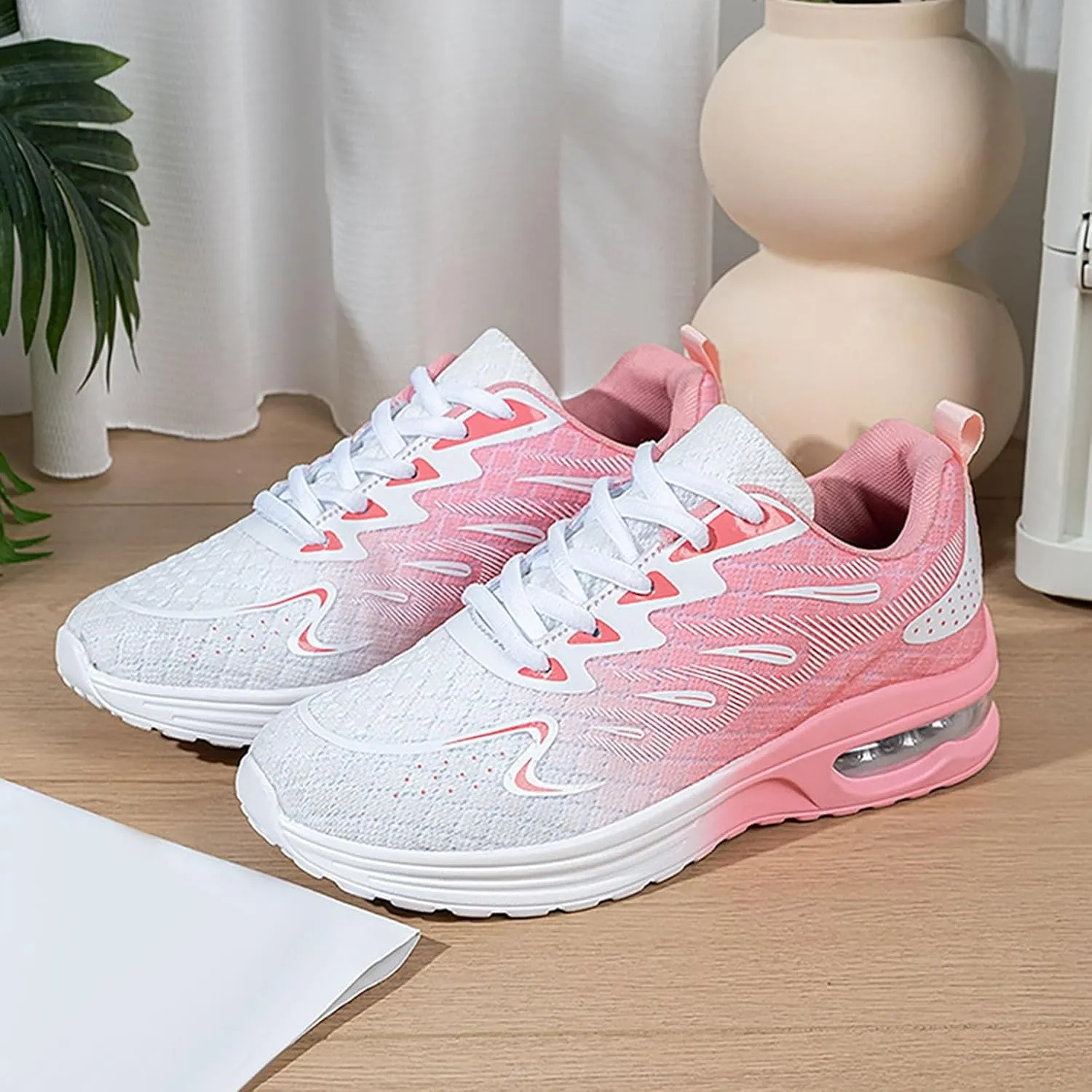 Fashion Sneakers for Women 2025 Lace-Up Walking Shoes Comfortable Casual Athletic Non-Slip Running Fashion Sneakers