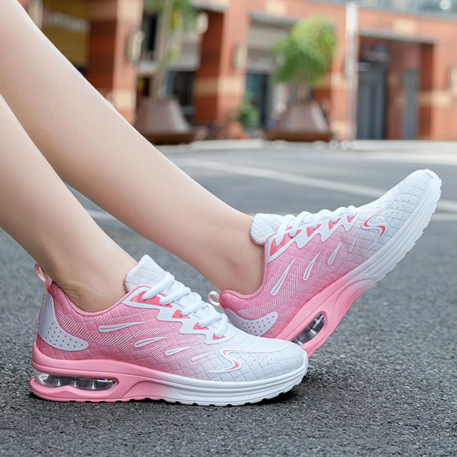 Fashion Sneakers for Women 2025 Lace-Up Walking Shoes Comfortable Casual Athletic Non-Slip Running Fashion Sneakers