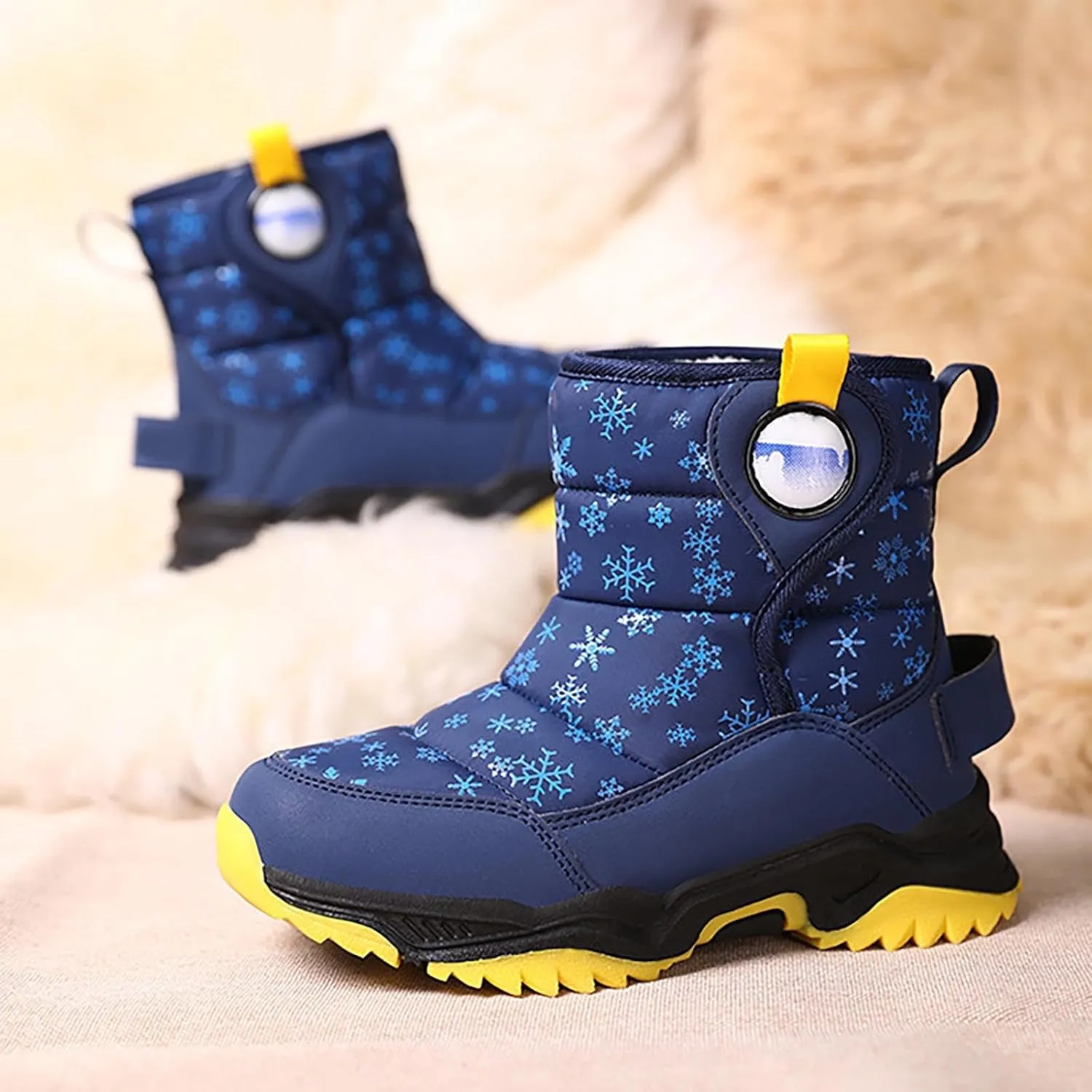 Kids Girls Insulated Fr Winter Warm Snow Boots Size 6 Boots Toddler Water Proof Shoes Girls Big Kids Snow Shoes