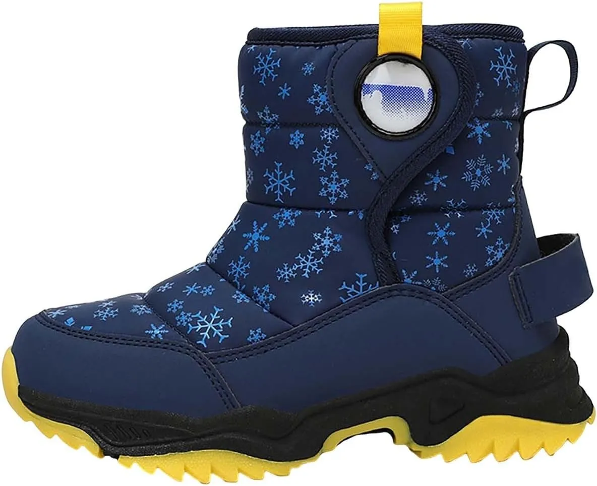 Kids Girls Insulated Fr Winter Warm Snow Boots Size 6 Boots Toddler Water Proof Shoes Girls Big Kids Snow Shoes