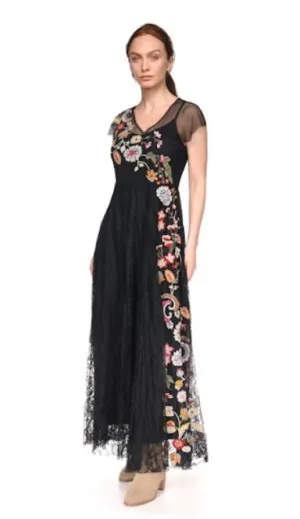 Mertina Embroidered Mesh Dress