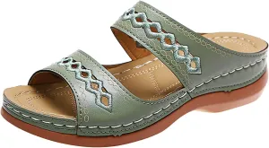 Orthopedic Summer Slides for Women with Arch Support Comfortable Walking Shoes Lightweight Adjustable Straps Beach Casual Outdoor Recovery Sandals
