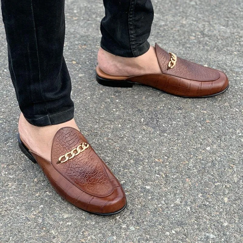 Pure Leather Handmade Mules-133 Black