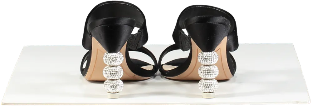 Sophia Webster Black Rosalind Jumbo Crystal Mules UK 7 EU 40 