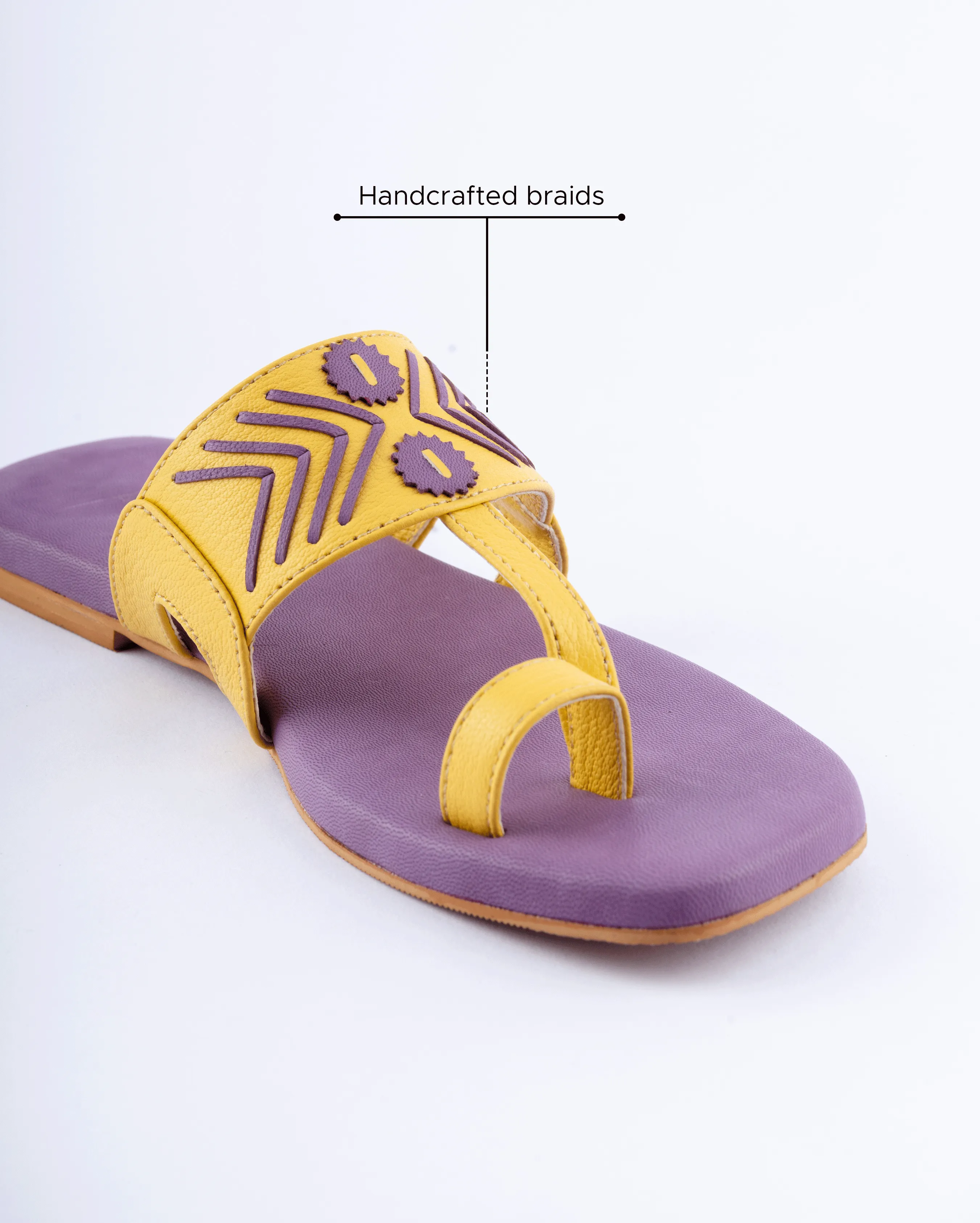 Thistle Yellow Kolha Flats
