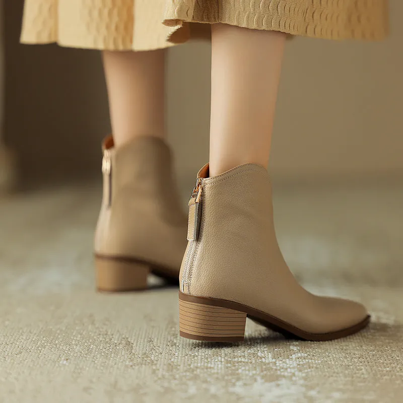 Women's Nude Ankle Boots