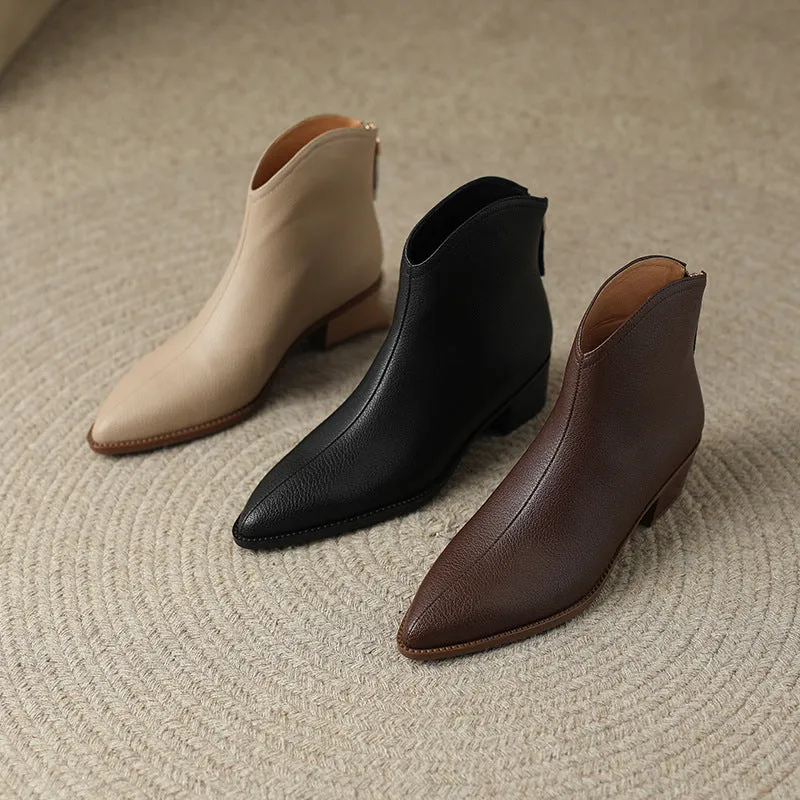 Women's Nude Ankle Boots