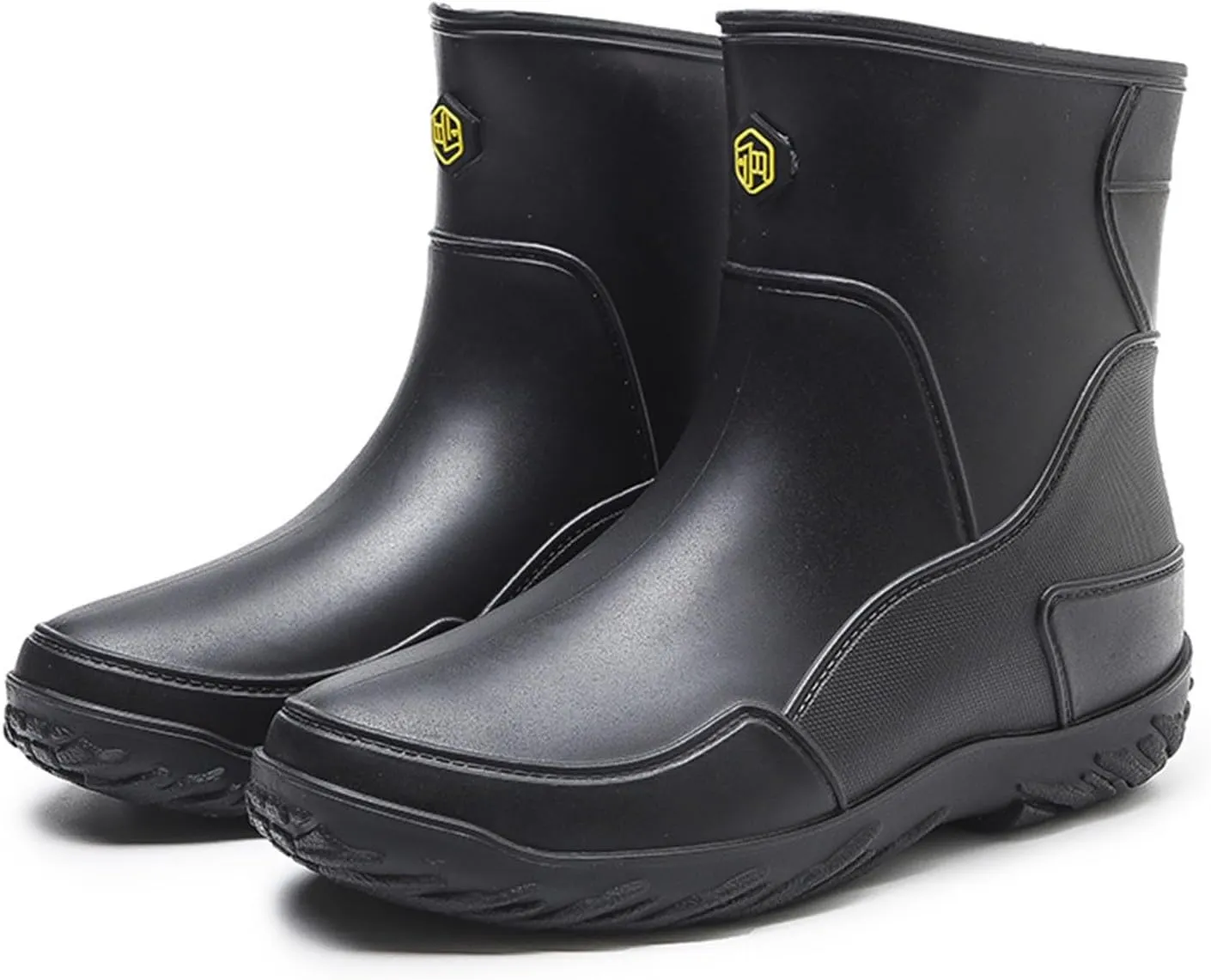 Womens Rain Boots Cute Mens Grounded Footwear Fall Booties 2024 Low Heel Slip On Barefoot Shoes Flat Garden Shoes for Women Waterproof Slip-On Knee High Boots