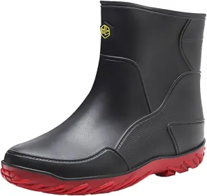 Womens Rain Boots Cute Mens Grounded Footwear Fall Booties 2024 Low Heel Slip On Barefoot Shoes Flat Garden Shoes for Women Waterproof Slip-On Knee High Boots