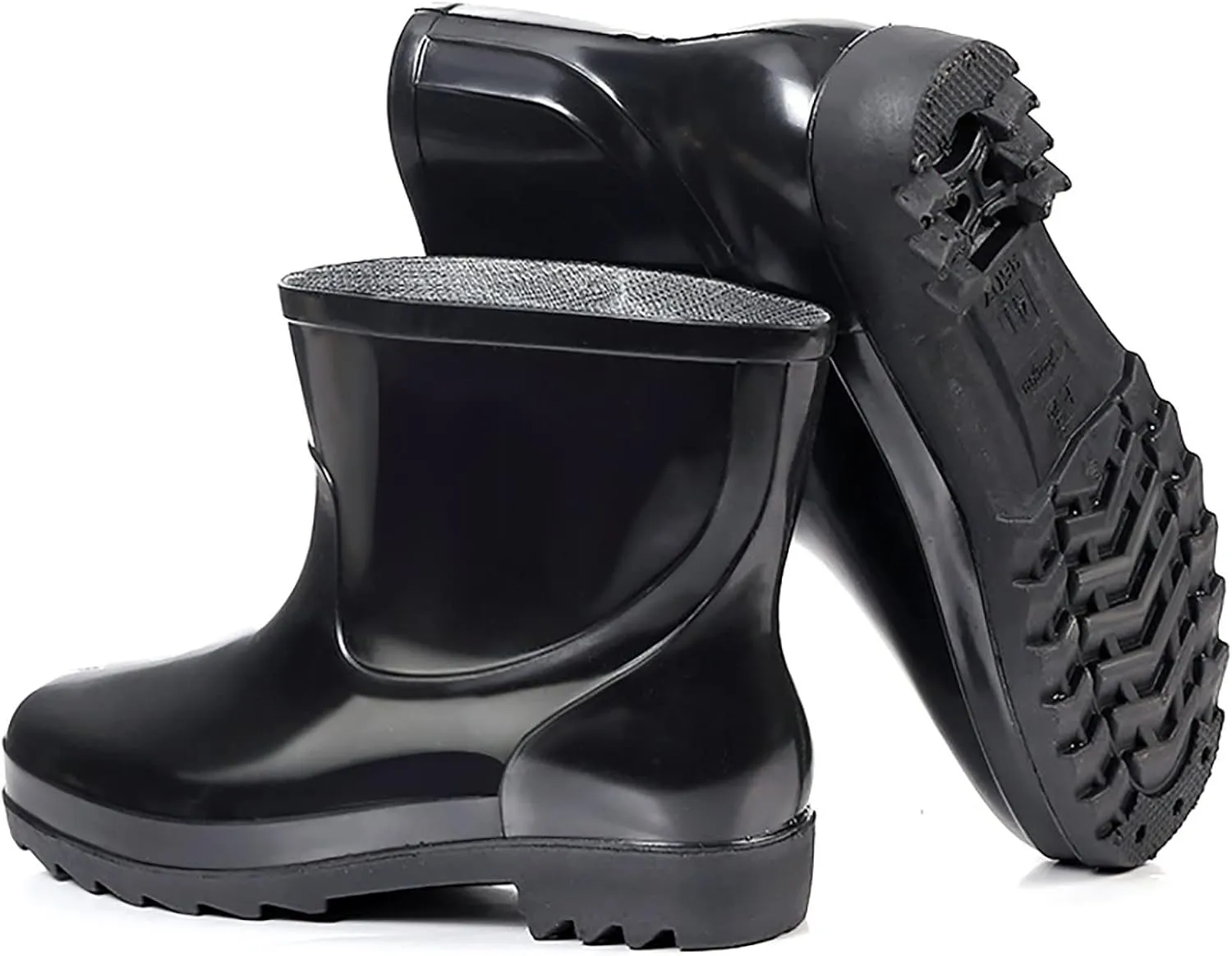 Womens Rain Boots Wide Calf Mens Grounded Footwear Booties with Heel Non Slip Work Barefoot Shoes Waterproof Rain and Garden Shoe for Women Outdoor Wide Calf Boots