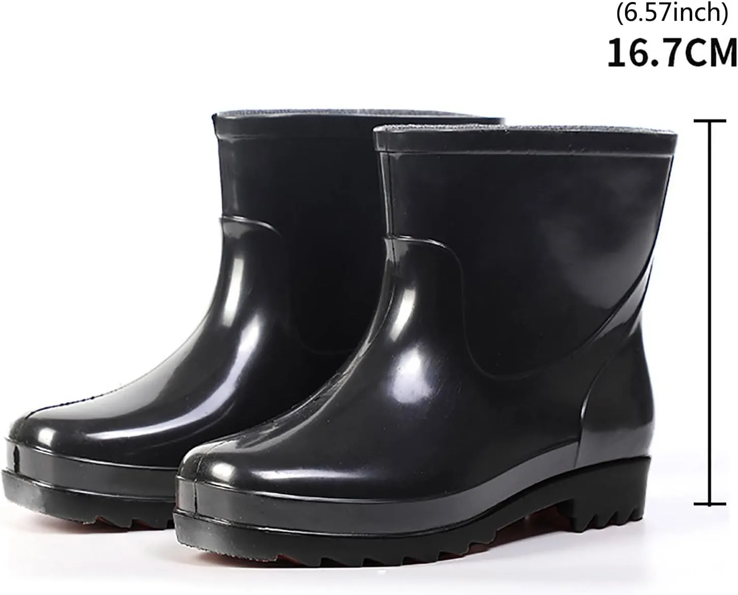 Womens Rain Boots Wide Calf Mens Grounded Footwear Booties with Heel Non Slip Work Barefoot Shoes Waterproof Rain and Garden Shoe for Women Outdoor Wide Calf Boots