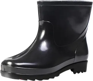 Womens Rain Boots Wide Calf Mens Grounded Footwear Booties with Heel Non Slip Work Barefoot Shoes Waterproof Rain and Garden Shoe for Women Outdoor Wide Calf Boots